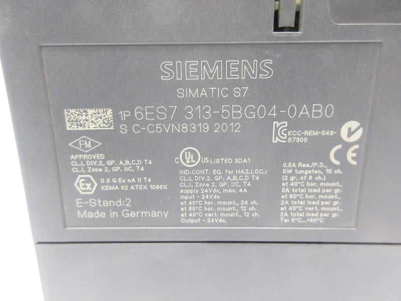 SIEMENS 6ES7313-5BG04-0AB0 NSNP