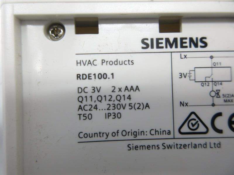 SIEMENS RDE100.1 24/230VAC NSNP