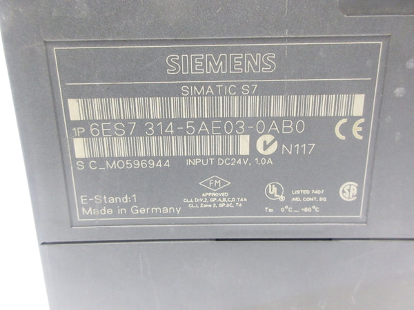 SIEMENS 6ES7314-5AE03-0AB0 24VDC 1.0A NSNP