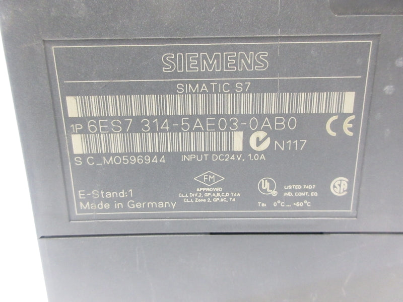 SIEMENS 6ES7314-5AE03-0AB0 24VDC 1.0A NSNP
