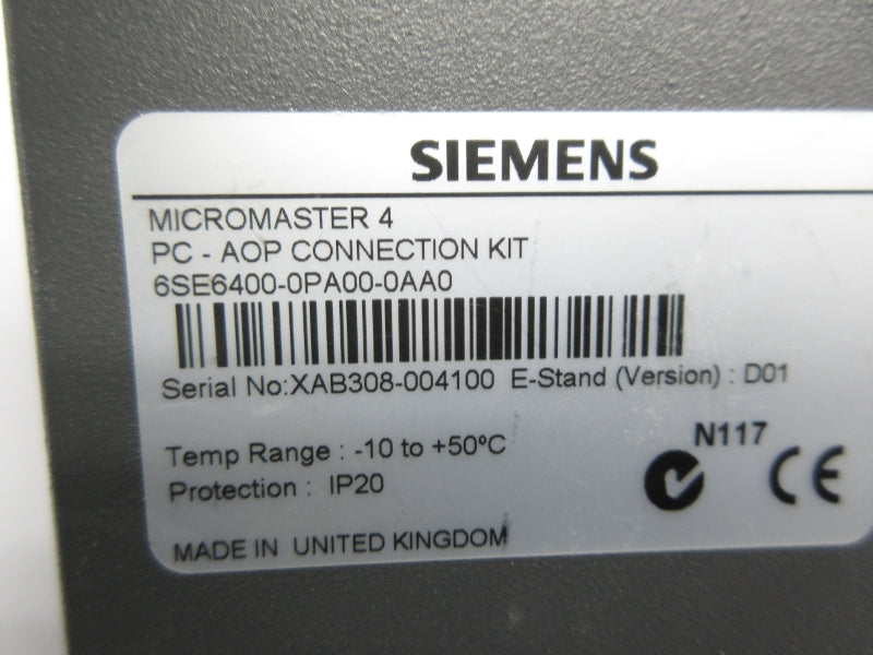 SIEMENS 6SE6400-0PA00-0AA0 (AS PICTUERD) NSNP