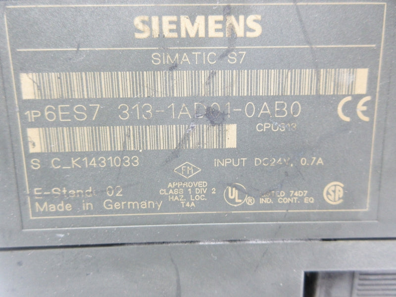 SIEMENS 6ES7313-1AD01-0AB0 UNMP