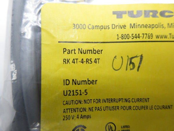 TURCK RK4T-4-RS4T U2151-5 250V 4A NSMP