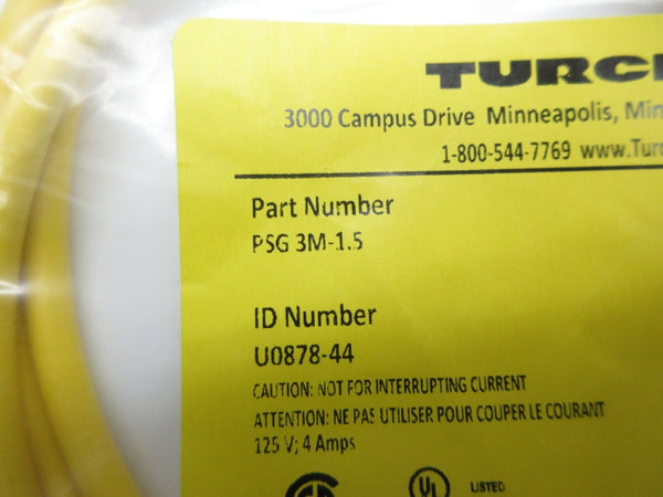 TURCK PSG3M-1.5 U0878-44 125V 4A NSMP