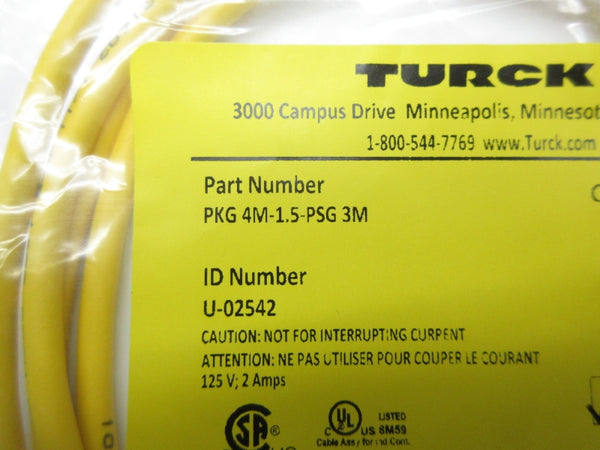 TURCK PKG4M-1.5-PSG3M U-02542 125V 2A NSMP