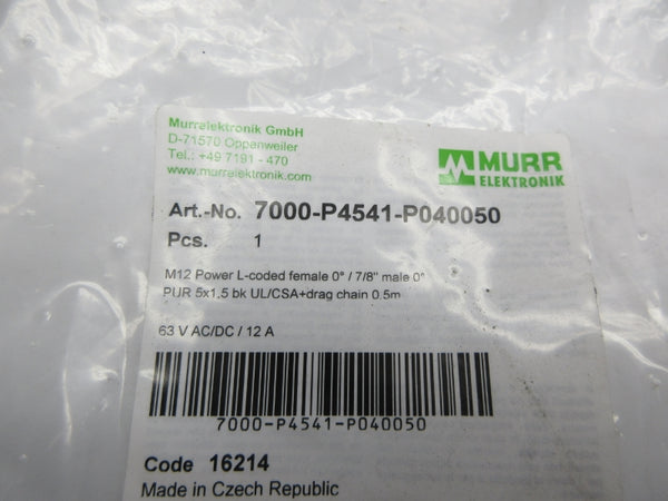 MURR ELEKTRONIK 7000-P4541-P040050 63VAC/DC 12A NSMP