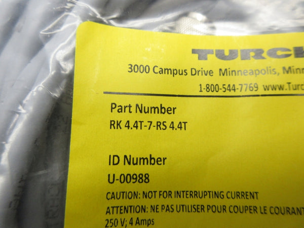 TURCK RK4.4T-7-RS4.4T U-00988 250V 4A NSMP