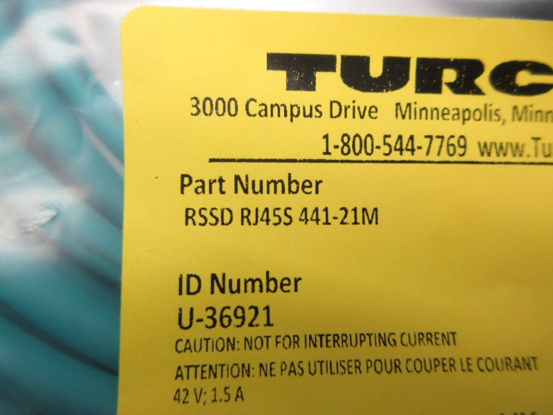 TURCK RSSDRJ45S441-21M U-36921 42V 1.5A NSMP
