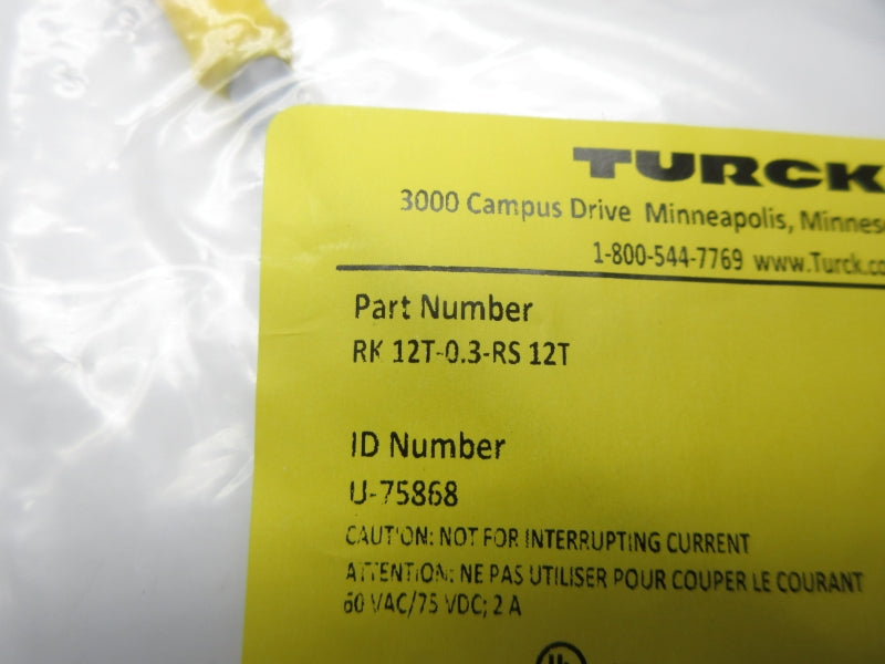 TURCK RK12T-0.3-RS12T U-75868 60VAC 2A NSMP