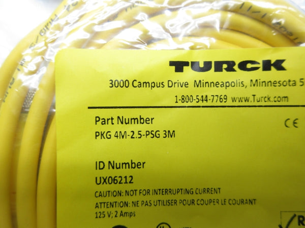 TURCK PKG4M-2.5-PSG3M UX06212 125V 2A NSMP