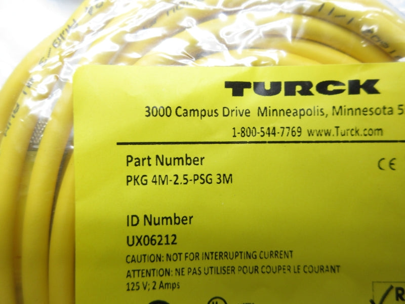 TURCK PKG4M-2.5-PSG3M UX06212 125V 2A NSMP