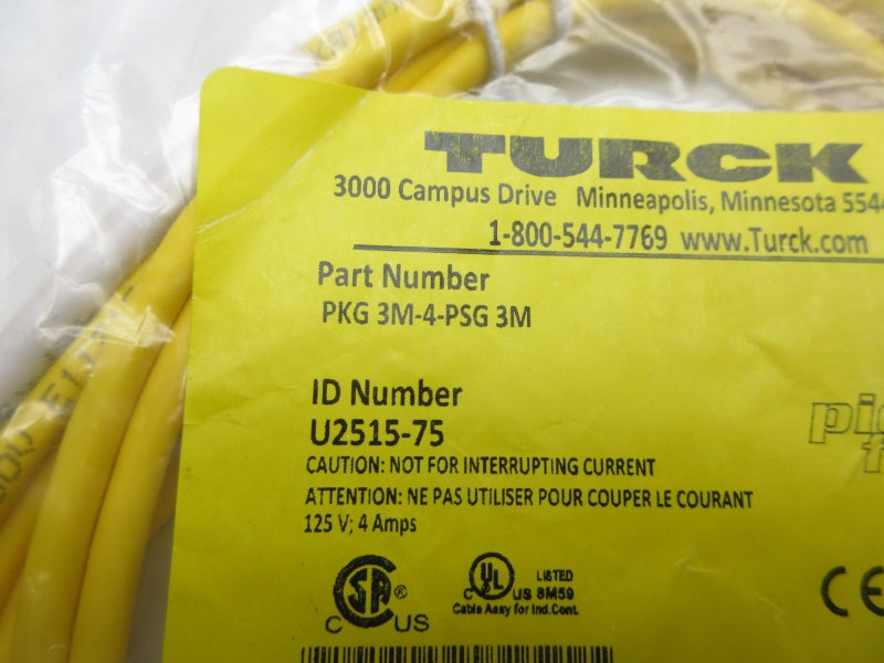 TURCK PKG3M-4-PSG3M U2515-75 125V 4A NSMP
