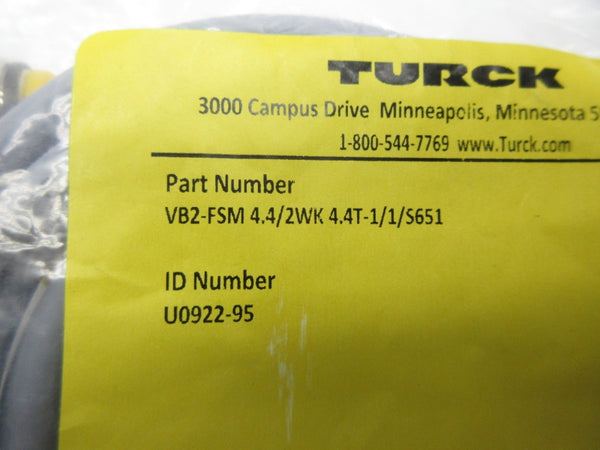 TURCK VB2-FSM4.4/2WK4.4T-1/1/S651 U0922-95 NSMP