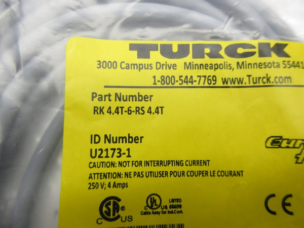 TURCK RK4.4T-6-RS4.4T U2173-1 250V 4A NSMP