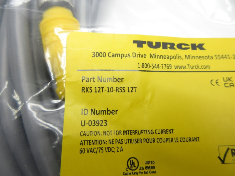 TURCK RKS12T-10-RSS12T U-03923 600VAC 2A NSMP