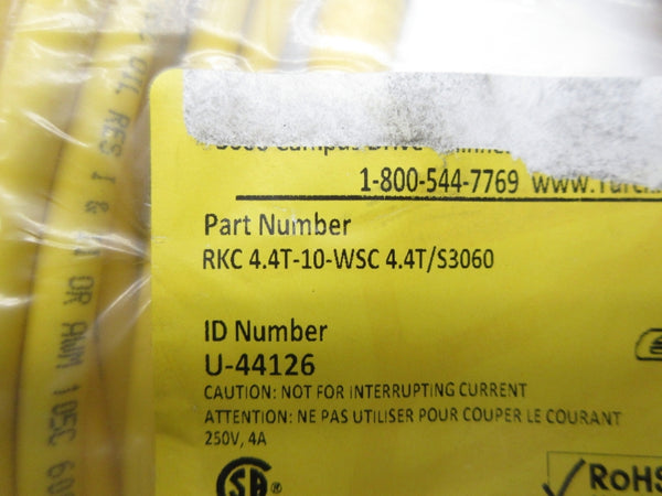 TURCK RKC4.4T-10-WSC4.4T/S3060 U-44126 250V 4A NSMP