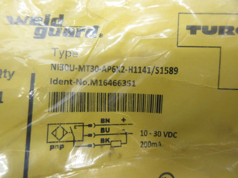 TURCK NI30U-MT30-AP6X2-H1141/S1589 M16466351 10-30VDC NSMP