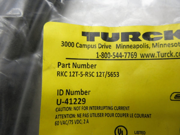 TURCK RKC12T-5-RSC12T/S653 U-41229 60VAC 2A NSMP