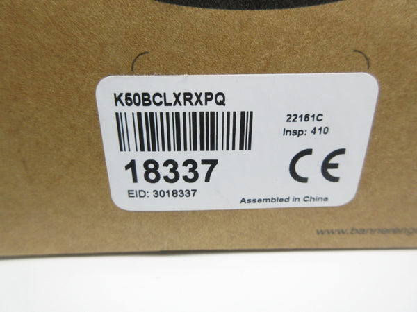 BANNER ENGINEERING K50BCLXRXPQ 18337 12-30VDC NSMP