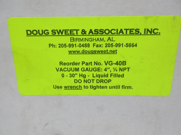 DOUG SWEET&ASSOCIATES VG-40B 0-30"HG NSMP