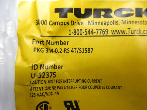 TURCK PKG3M-0.2-RS4T/S1587 U-52375 125VAC 4A NSMP