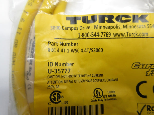 TURCK RKC4.4T-1-WSC4.4T/S3060 U-35777 250V 4A NSMP