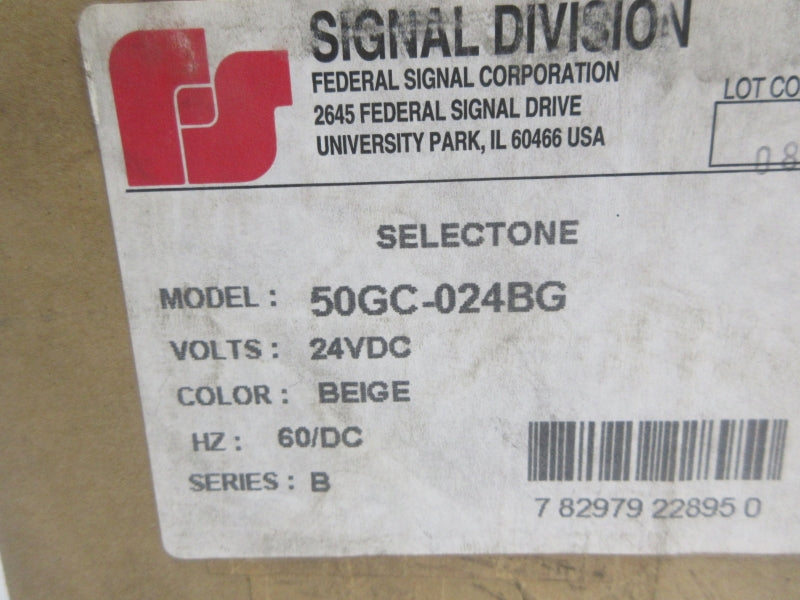 FEDERAL SIGNAL 50GC-024BG SER. B 24VDC NSMP