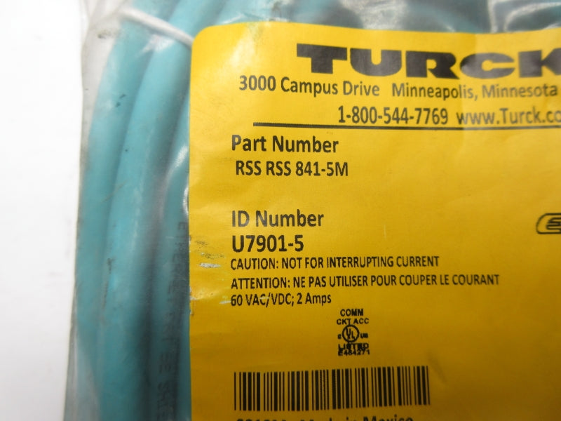 TURCK RSSRSS841-5M U7901-5 60VAC 2A NSMP