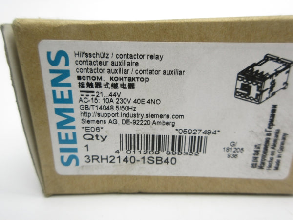 SIEMENS 3RH2140-1SB40 21-44V NSMP