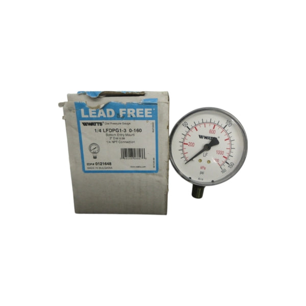WATTS LFDPG1-3 0121648 0-160PSI 1/4" NSMP
