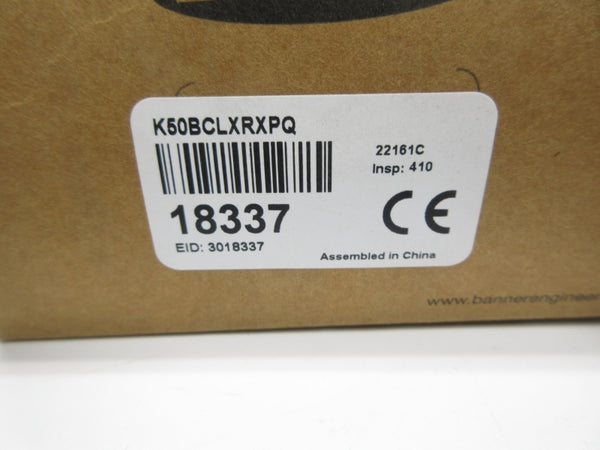 BANNER ENGINEERING K50BCLXRXPQ 18337 12-30VDC NSMP