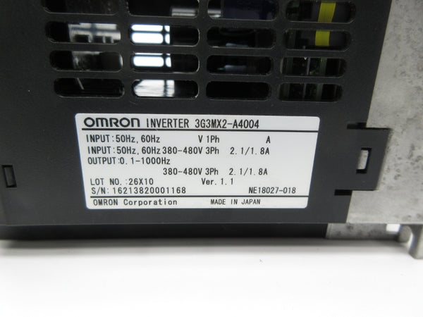 OMRON 3G3MX2-A4004 380-480V 2.1/1.8A NSNP