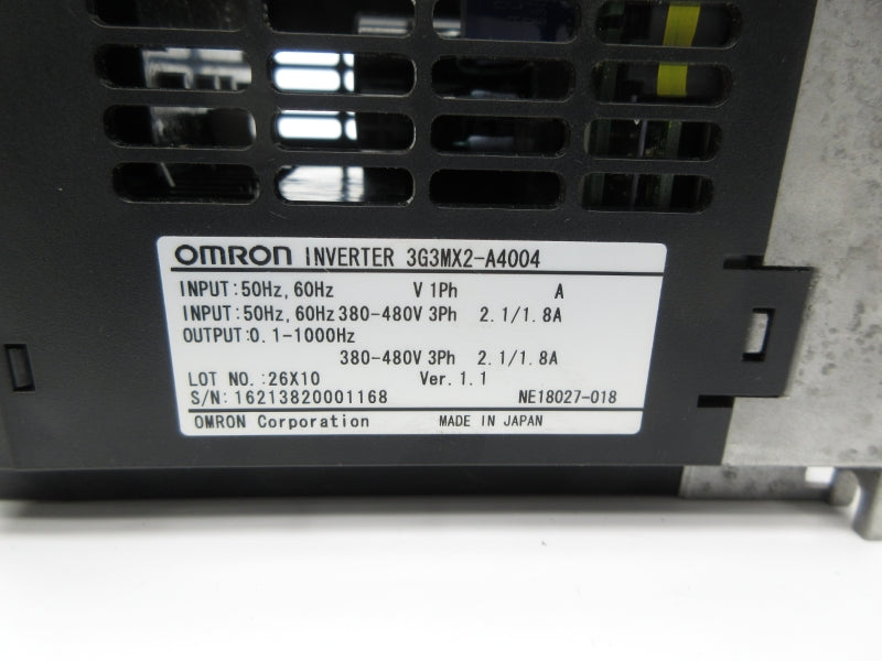 OMRON 3G3MX2-A4004 380-480V 2.1/1.8A NSNP