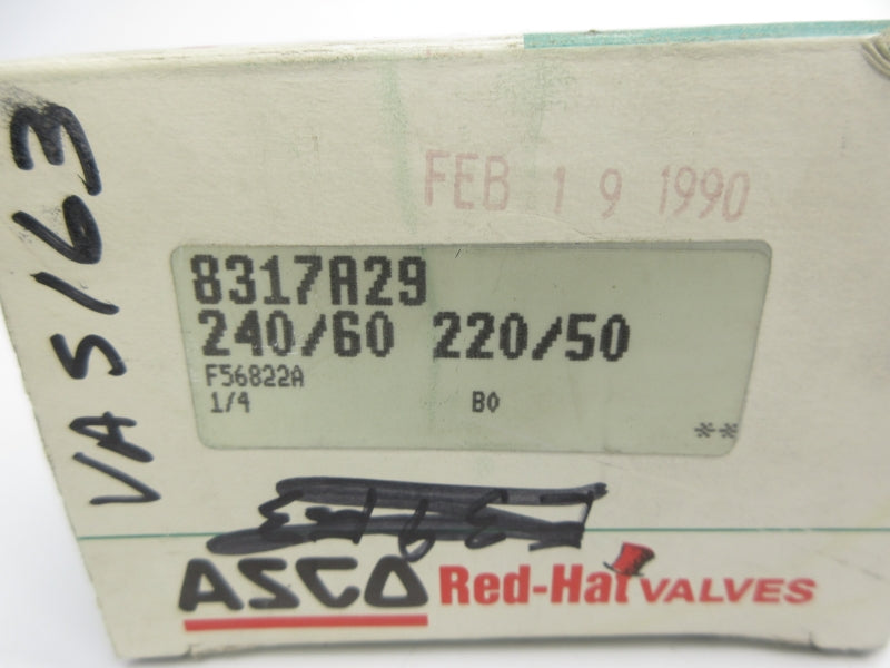ASCO 8317A29 220/240V 5-125PSI 1/4" NSMP