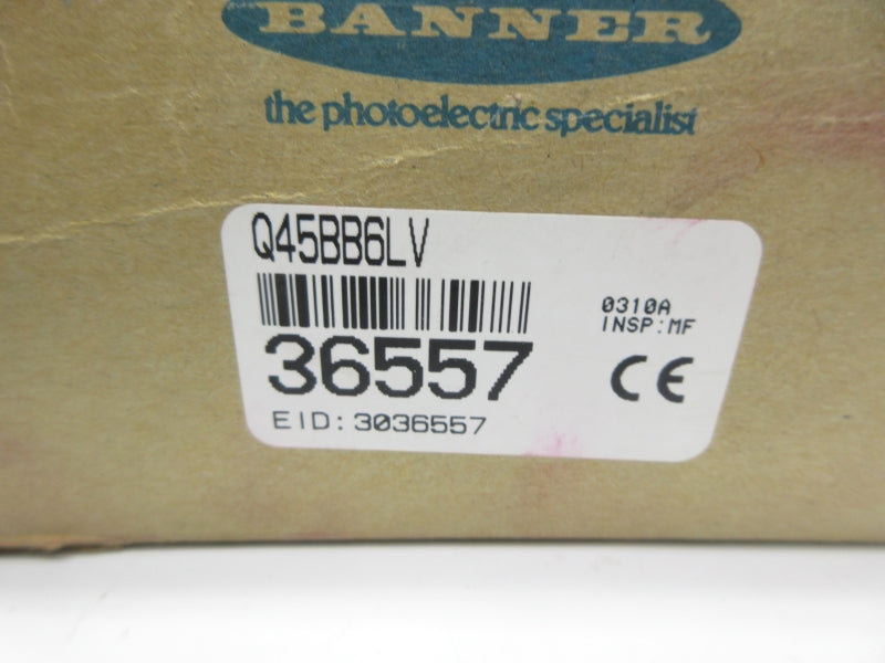BANNER ENGINEERING Q45BB6LV 36557 10-30VDC NSMP