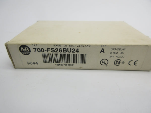 ALLEN BRADLEY 700-FS26BU24 SER. A 24VAC/DC 0.15M-3M (WH) NSMP