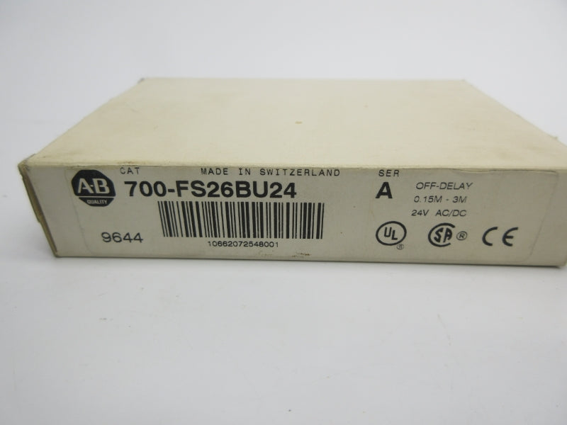 ALLEN BRADLEY 700-FS26BU24 SER. A 24VAC/DC 0.15M-3M (WH) NSMP