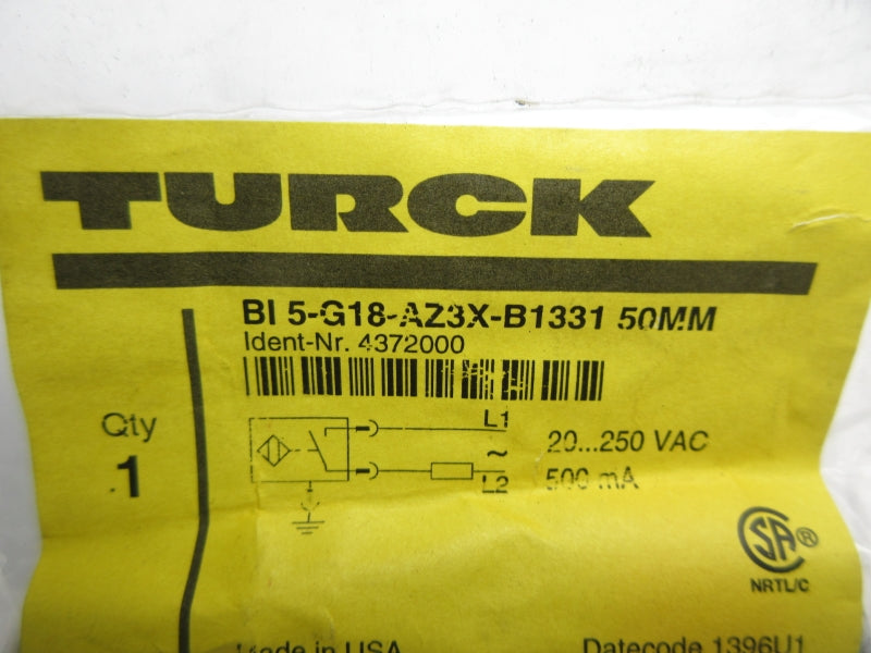 TURCK BI5-G18-AZ3X-B133150MM 4372000 20-250VAC NSMP