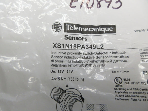 TELEMECANIQUE XS1N18PA349L2 12-24V NSMP