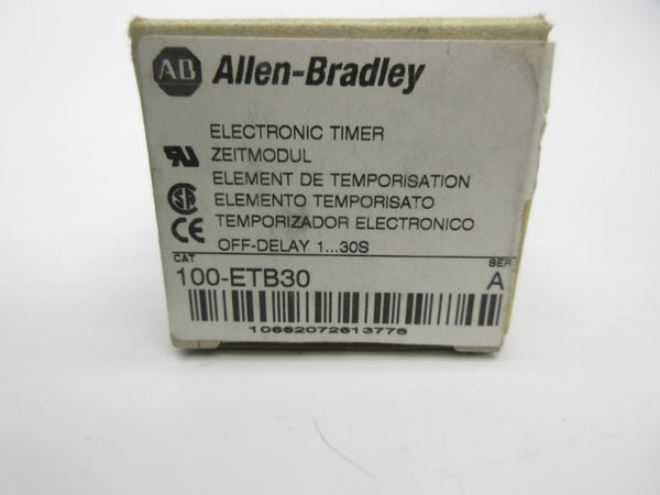 ALLEN BRADLEY 100-ETB30 SER. A 110-240VAC 1-30S (BR/WH) NSMP