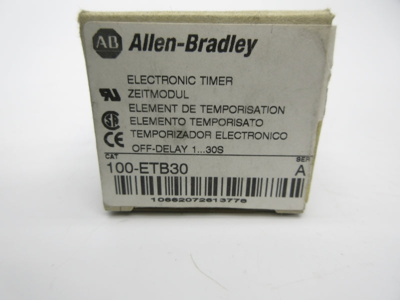 ALLEN BRADLEY 100-ETB30 SER. A 110-240VAC 1-30S (BR/WH) NSMP