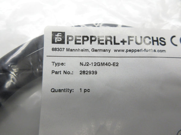 PEPPER+FUCHS NJ2-12GM40-E2 282939 NSMP