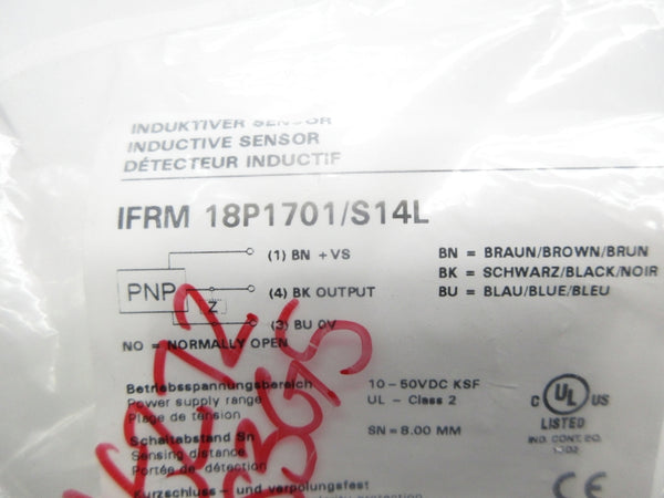 BAUMER ELECTRIC IFRM18P1701/S14L 10-50VDC NSMP