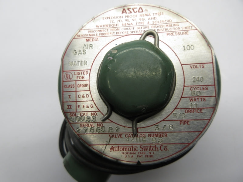 ASCO 8211C93 240V 100PSI 3/8" NSNP