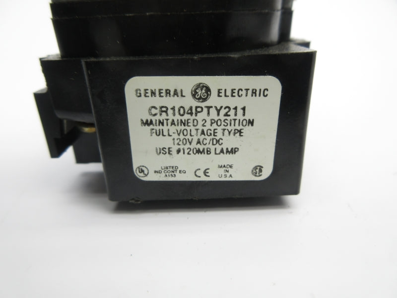 GENERAL ELECTRIC CR104PTY211 120VAC/DC NSNP