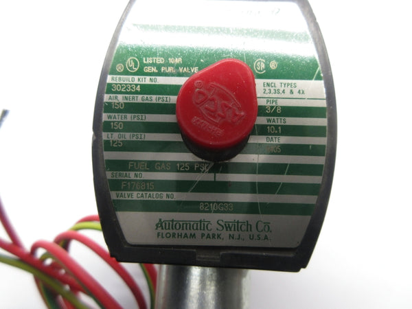 ASCO 8210G33 110/120V 125-150PSI 3/8" NSNP