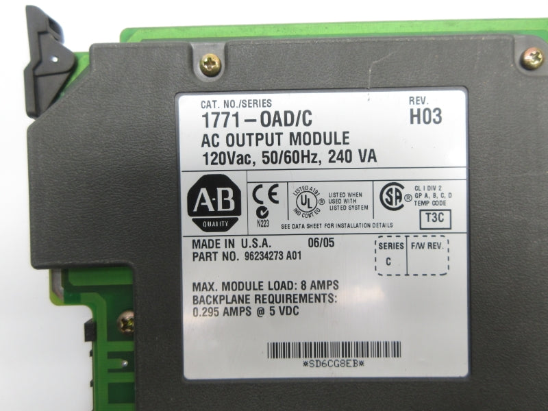 ALLEN BRADLEY 1771-OAD SER. C 120VAC REV. H03 UNMP