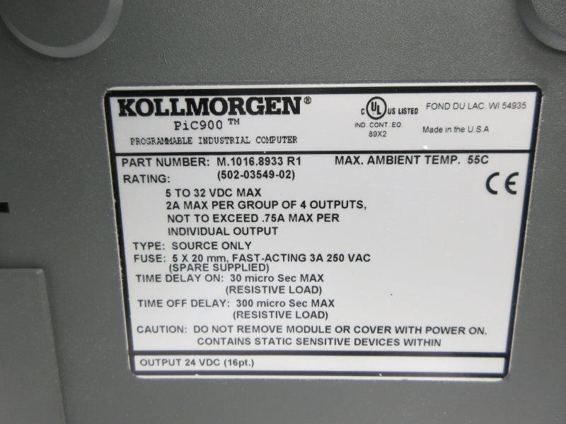 KOLLMORGEN M.1016.8933R1 502-03549-02 5-32VDC NSNP