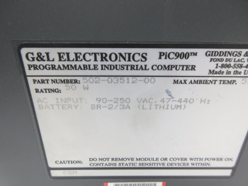 G&L ELECTRONICS 502-03512-00 90-250VAC NSNP