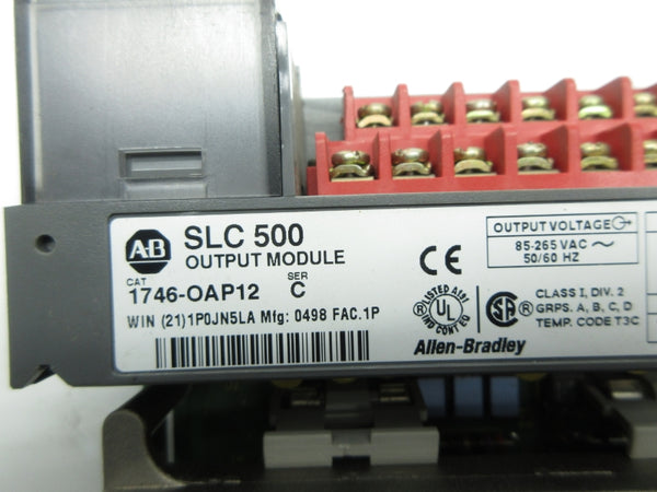 ALLEN BRADLEY 1746-OAP12 SER. C 85-265VAC (NO DOOR) NSNP
